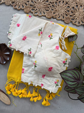 Pure Handloom Saree with Ready Blouse – Elegant Yellow