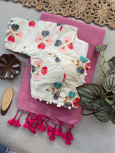 Handmade Cotton Saree with Readymade Blouse – Gorgeous Light Pink