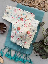 Timeless C Green Handloom Saree with Fully Stitched Blouse for Women