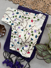 Traditional Charm Purple Cotton Saree + Tailored Blouse