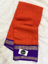 Orange Purple Modern Muse Crepe Silk