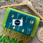 Perrot Handloom Cotton Saree With Ikkat Print Blouse