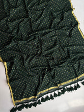Elegant Green Daily Wear Mul Mul Cotton Saree for Women
