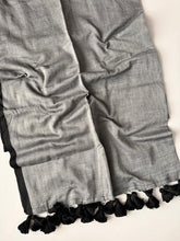 Soft Grey Mulmul Cotton Saree Daily Wear Collection