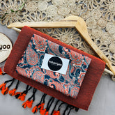 Orange Handloom Cotton Saree With Mango Print Blouse