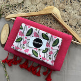 Gajri Handloom Cotton Saree With Pichawai Print Blouse