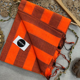Indupriyaa Orange Handloom Khadi Cotton Saree