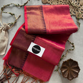 Indupriyaa Gajri Handloom Tissue Cotton saree