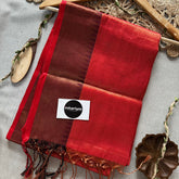 Indupriyaa Orange Handloom Tissue Cotton saree