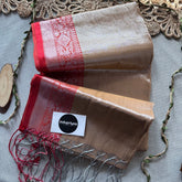 Indupriyaa Chiku Handloom Raga Tissue Saree