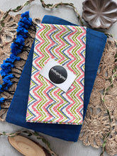 Firoji Handloom Cotton Saree With Zig Zag Print Blouse