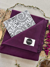 Dark Wine Handloom Cotton Saree With Vani Print Blouse