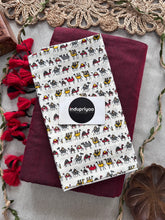 Marun Handloom Cotton Saree With Animal Print Blouse