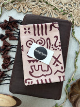 Brown Handloom Cotton Saree With Chiku Print Blouse