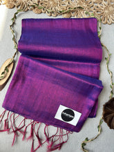 Indupriyaa Purple Handloom Tissue Cotton Saree