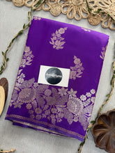 Indupriyaa Purple Dual Tone Handloom Soft Silk Saree With Rich Pallu