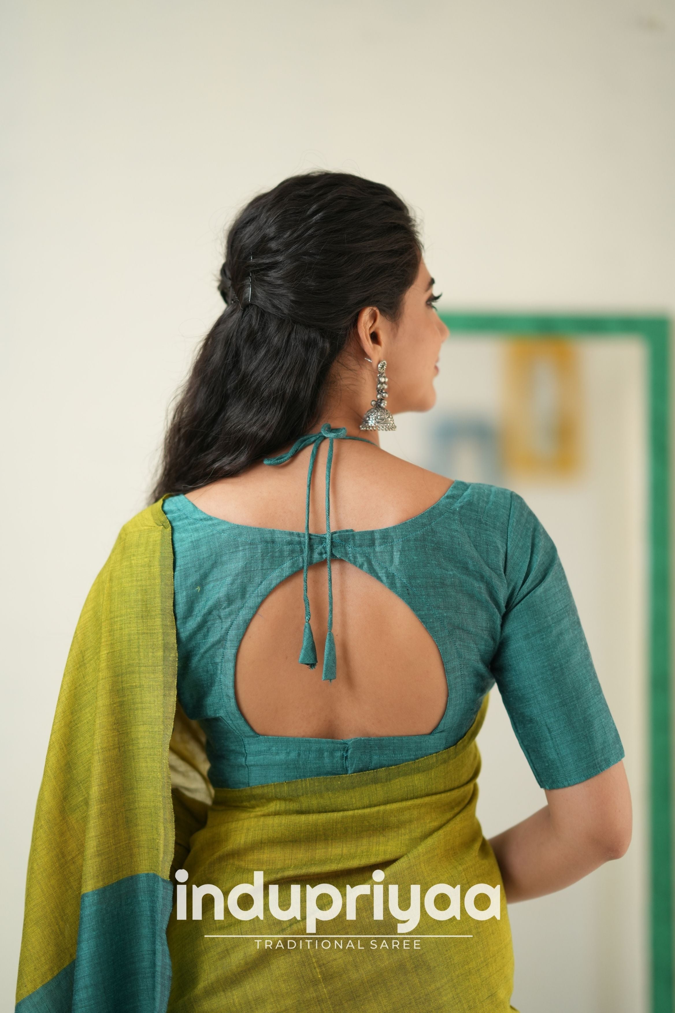 Light Mehndi Nd C Green Handloom Khadi Cotton Saree