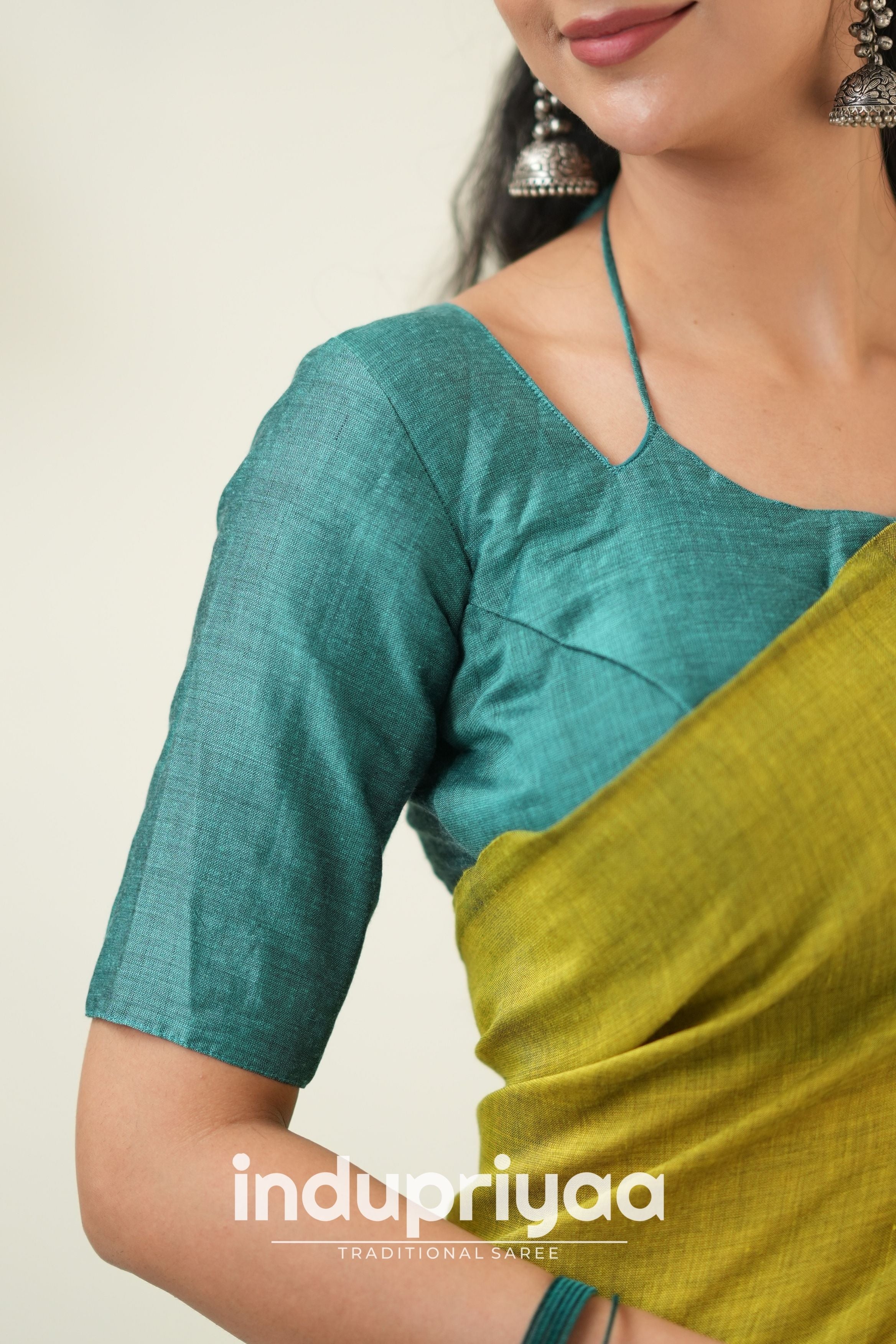 Light Mehndi Nd C Green Handloom Khadi Cotton Saree