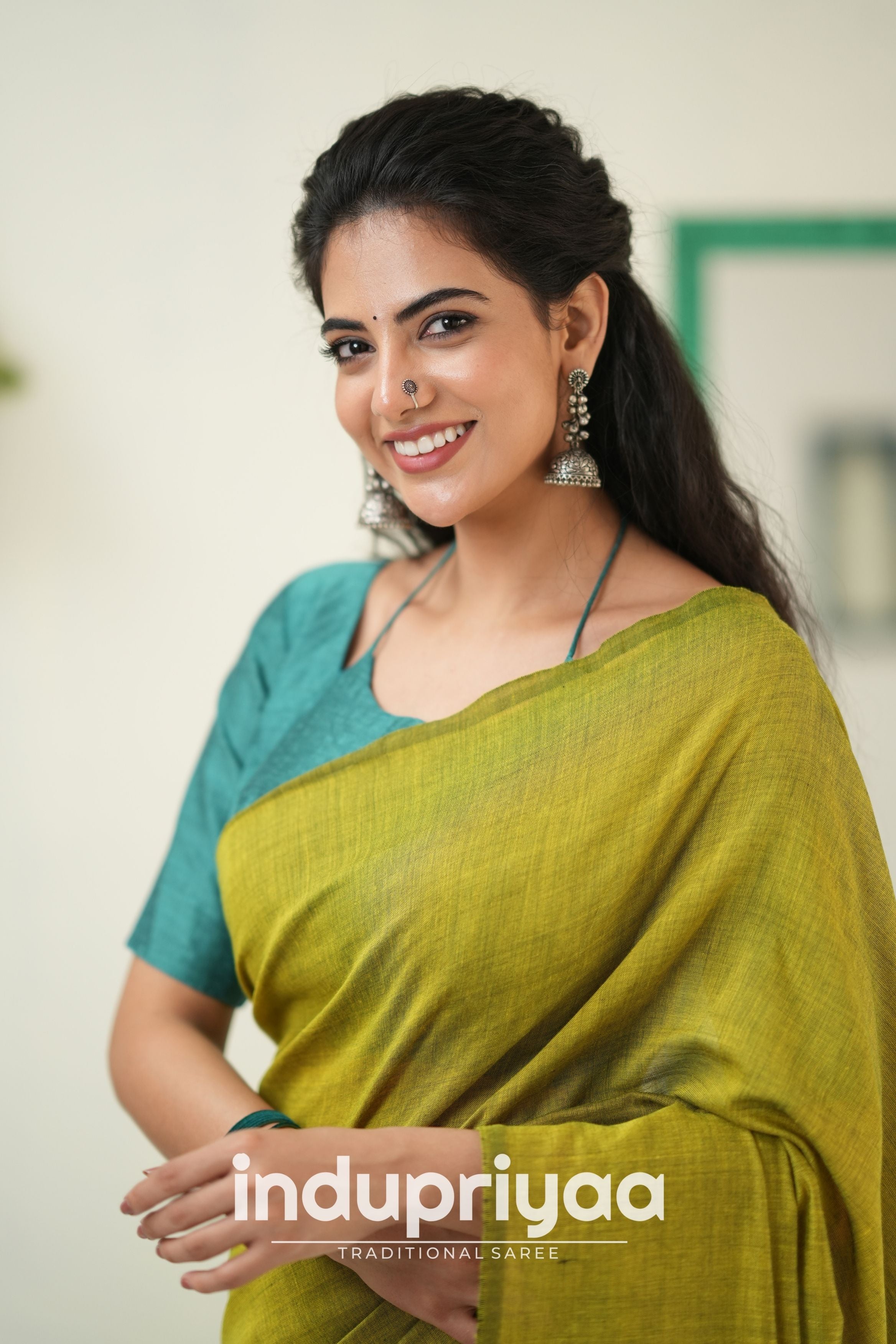 Light Mehndi Nd C Green Handloom Khadi Cotton Saree