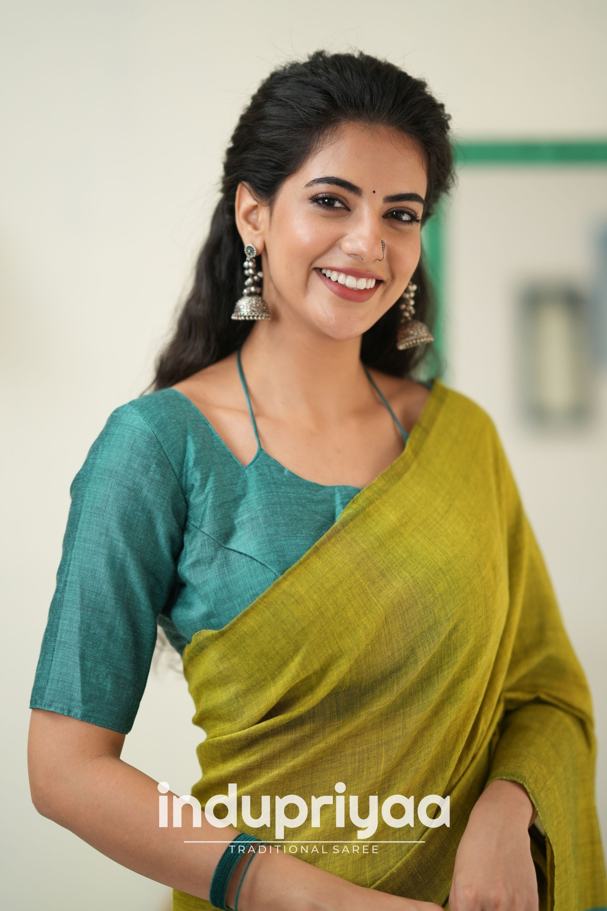 Light Mehndi Nd C Green Handloom Khadi Cotton Saree