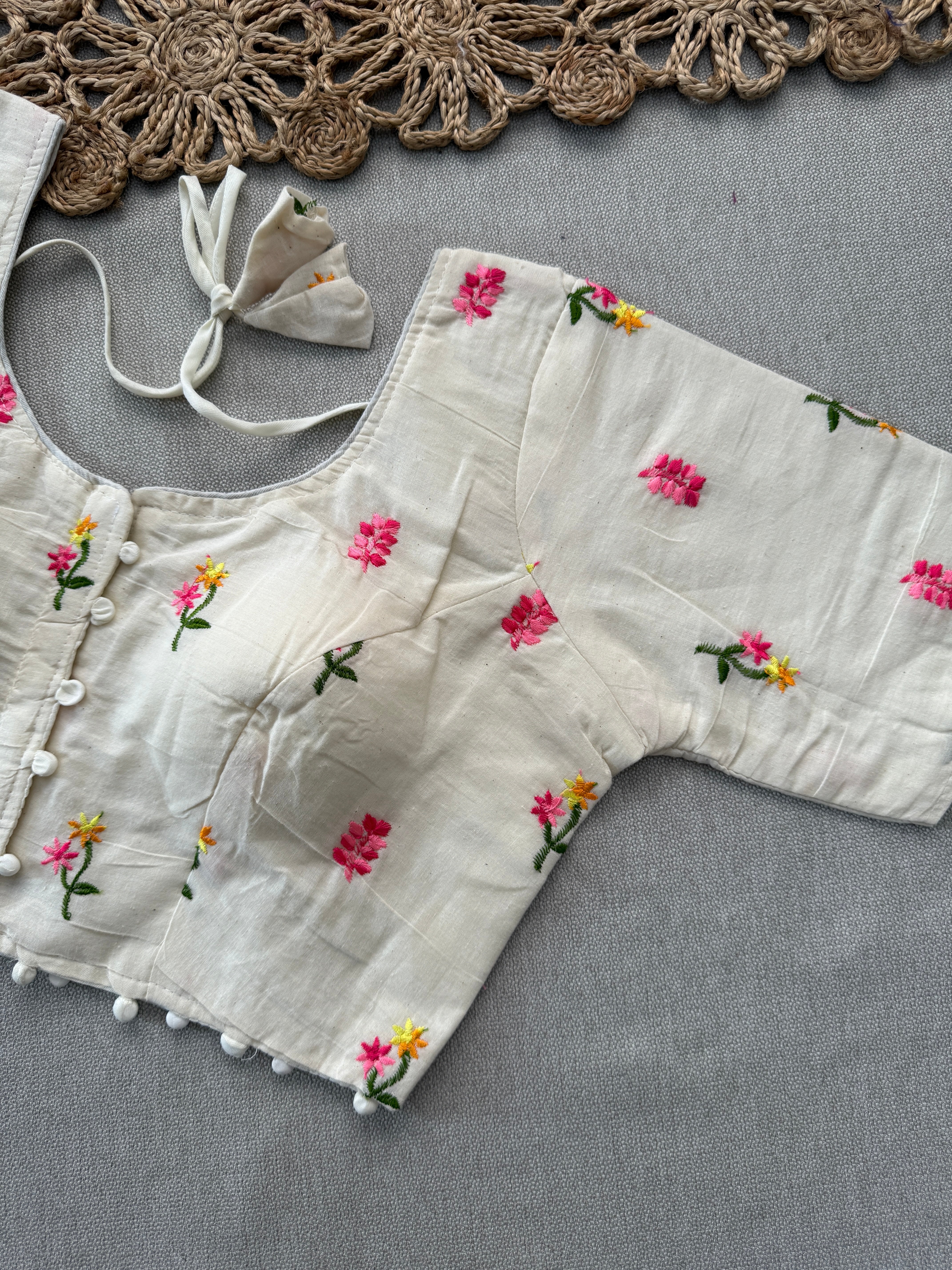 Handloom Khadi Saree with Modern Ready Blouse – Stylish Pink