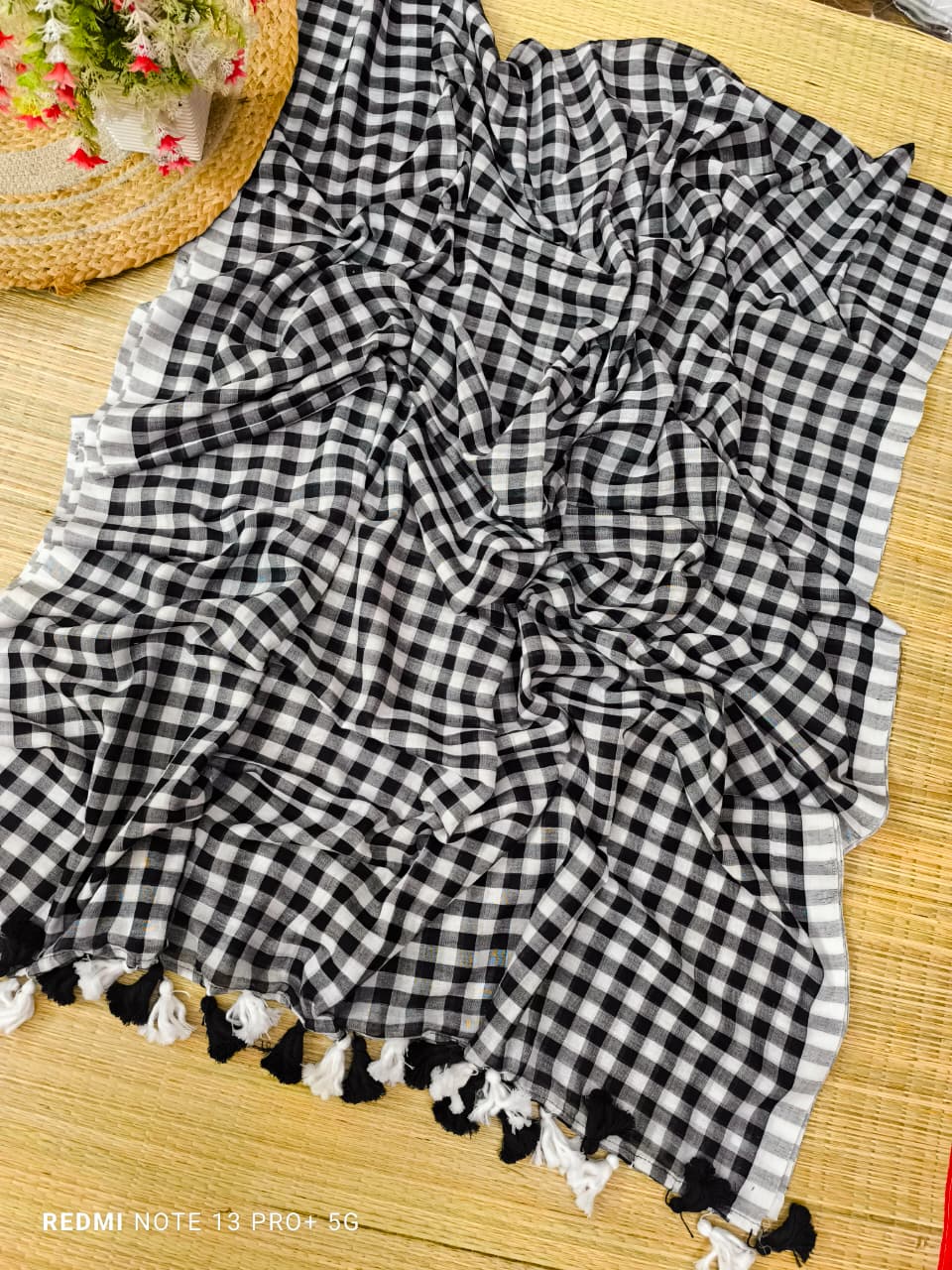 Summer Special Black Mul Mul Cotton Saree Collection