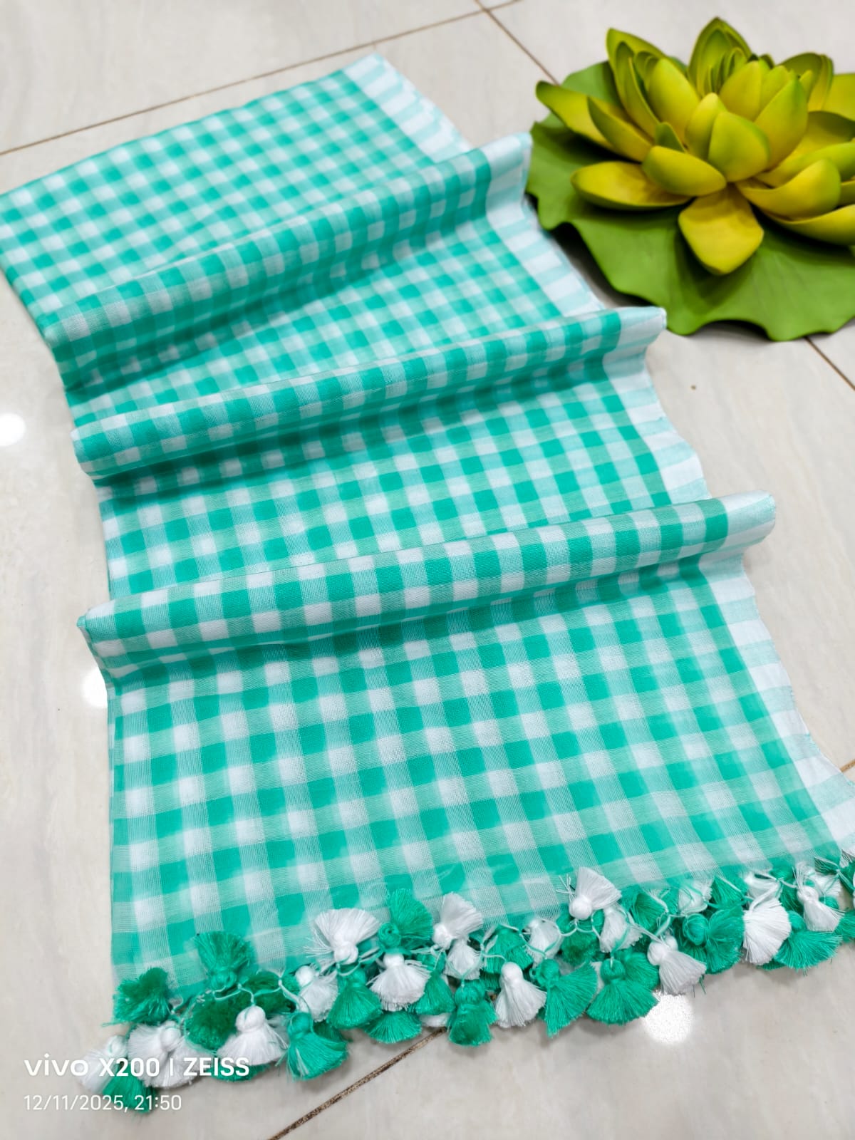 Classic C Green Mul Mul Cotton Saree with Stylish Look